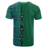 Irvine Ancient Tartan T-shirt - Lion Rampant And Celtic Thistle Style